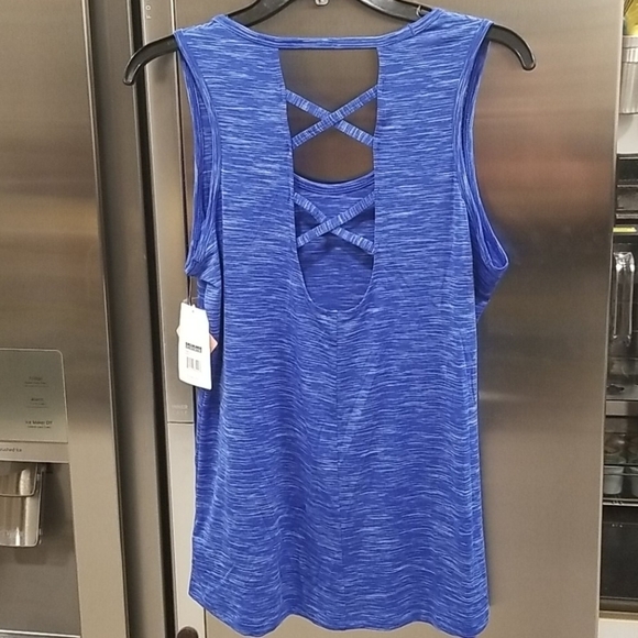 💕MARIKA💕 Lapis Crossover Tank Dry-Wik ~ Blue - Picture 5 of 10